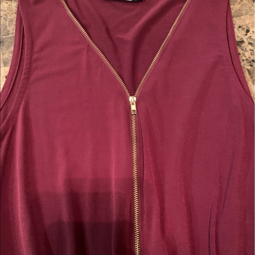 Burgundy jumpsuit - Picture 7 of 9